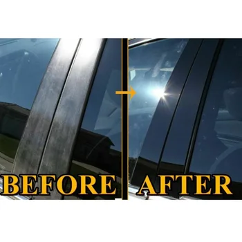 8 ADET Cilalı Pillar Mesajları BMW İçin Fit X3 2011-2017 Pencere ayar kapağı BC Sütun Etiket 0