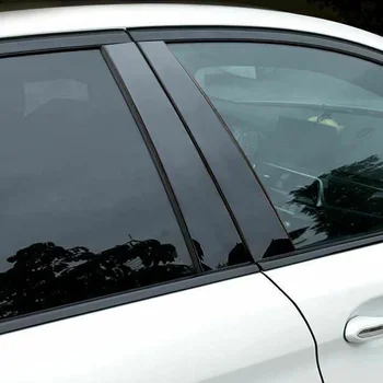 8 ADET Cilalı Pillar Mesajları BMW İçin Fit X3 2011-2017 Pencere ayar kapağı BC Sütun Etiket 2