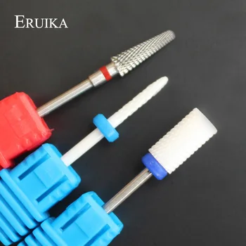 ERUIKA 13 Tipi Seramik Tırnak Matkap Ucu Manikür Makinesi Aksesuarları Döner Elektrikli Tırnak Dosyaları Manikür Kesici Tırnak Sanat Araçları 3