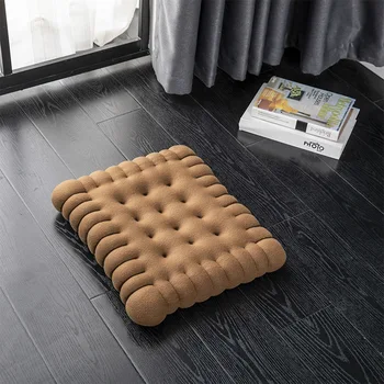 Kalınlaşmış Peluş bisküvi yastık ofis sedanter yastık yere oturmak yuvarlak sevimli kanepe kılıfı kanepe kılıfı