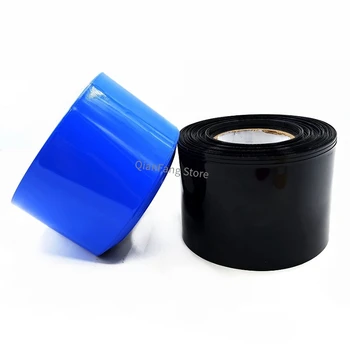 PVC ısı borusu Shrink 120mm Genişlik Mavi Renkli Daralan kablo kılıfı Kılıf paketi kapak için 18650 Lityum Pil streç film 1
