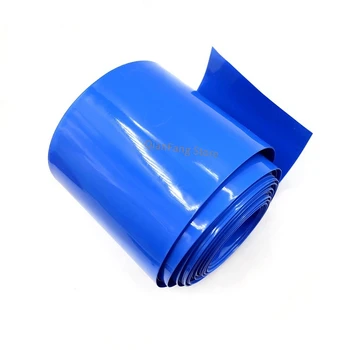PVC ısı borusu Shrink 120mm Genişlik Mavi Renkli Daralan kablo kılıfı Kılıf paketi kapak için 18650 Lityum Pil streç film 2