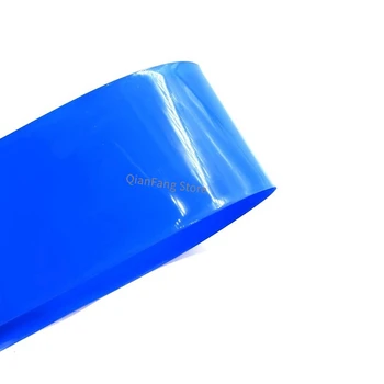 PVC ısı borusu Shrink 120mm Genişlik Mavi Renkli Daralan kablo kılıfı Kılıf paketi kapak için 18650 Lityum Pil streç film 4