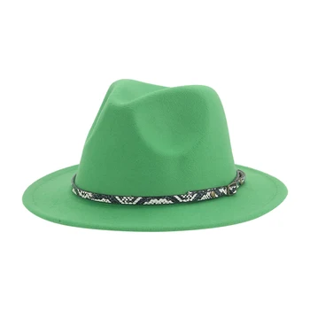 Fedora Şapka Kadın Çocuk Şapka Erkek Kız 52cm 54cm Küçük Panama Kış Şapka Çocuk Katı Haki Bant Rahat Sevimli Resmi Chapeau Femme 0