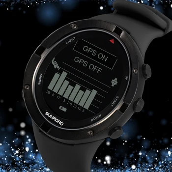 Sunroad 2022 GPS erkek spor saat akıllı saatler Spor İzci Kalp Hızı Altimetre Pusula 5ATM Su Geçirmez Dijital Kol Saati 5
