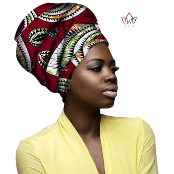2022 Çok renkli Şapkalar Kafa Bandı Bazin Kafa Süslemeleri Wrap Kravat Eşarp Yüksek Kaliteli Afrika Saç başörtüsü Kadınlar İçin AF005