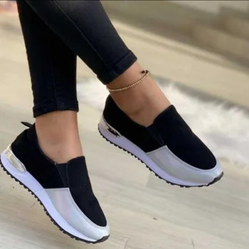 2022 Moda Kadın Flats Sneakers Cut Out Süet Deri Moccasins Kadın Bot Ayakkabı Platformu Balerin Bayanlar rahat ayakkabılar
