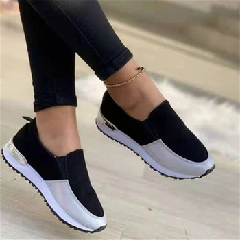 2022 Moda Kadın Flats Sneakers Cut Out Süet Deri Moccasins Kadın Bot Ayakkabı Platformu Balerin Bayanlar rahat ayakkabılar 1