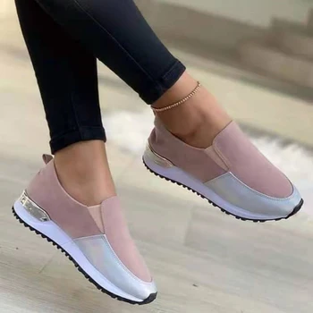 2022 Moda Kadın Flats Sneakers Cut Out Süet Deri Moccasins Kadın Bot Ayakkabı Platformu Balerin Bayanlar rahat ayakkabılar 3
