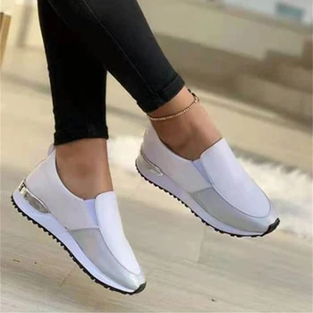 2022 Moda Kadın Flats Sneakers Cut Out Süet Deri Moccasins Kadın Bot Ayakkabı Platformu Balerin Bayanlar rahat ayakkabılar 4