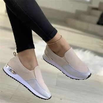 2022 Moda Kadın Flats Sneakers Cut Out Süet Deri Moccasins Kadın Bot Ayakkabı Platformu Balerin Bayanlar rahat ayakkabılar 5