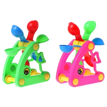 D7YD bebek küveti Oyuncak Fırıldak su çarkı Kum Oyun Oyuncak Bebek Yürüyor Renkli Banyo Oyuncak Kapalı Su Oyun Oyuncak için 5
