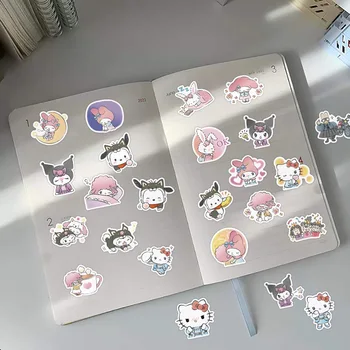60 Adet Kawaii Kuromi Benim Melody Cinnamoroll Kittys Sanrioed Anime Çıkartmalar Estetik Çıkartmaları Graffiti Dizüstü Su Geçirmez Araba Sticker 1