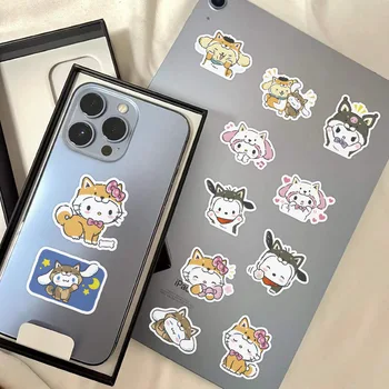 60 Adet Kawaii Kuromi Benim Melody Cinnamoroll Kittys Sanrioed Anime Çıkartmalar Estetik Çıkartmaları Graffiti Dizüstü Su Geçirmez Araba Sticker 4