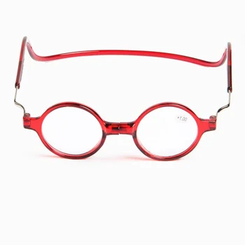 2021 Asılı Boyun Manyetik okuma gözlüğü Erkekler Kadınlar Katlanır TR90 şık taşınabilir Okuyucu Gözlük Diyoptri + 1.0 İla + 4.0