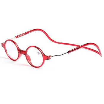 2021 Asılı Boyun Manyetik okuma gözlüğü Erkekler Kadınlar Katlanır TR90 şık taşınabilir Okuyucu Gözlük Diyoptri + 1.0 İla + 4.0 2