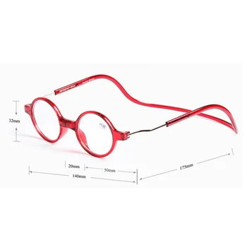 2021 Asılı Boyun Manyetik okuma gözlüğü Erkekler Kadınlar Katlanır TR90 şık taşınabilir Okuyucu Gözlük Diyoptri + 1.0 İla + 4.0 3
