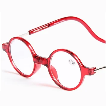 2021 Asılı Boyun Manyetik okuma gözlüğü Erkekler Kadınlar Katlanır TR90 şık taşınabilir Okuyucu Gözlük Diyoptri + 1.0 İla + 4.0 4