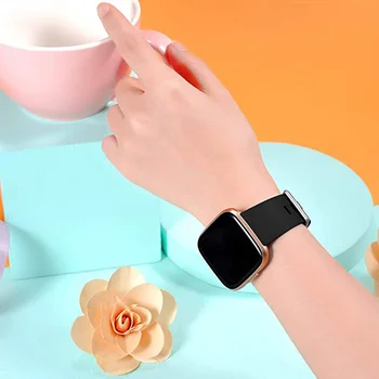 Silikon yedek bant Fitbit Versa İçin 2 akıllı saat Aksesuarları bilezik kayışı Fitbit Versa İçin / Versa Lite