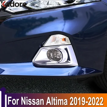 Ön Sis Lambası nissan için kapak Altima 2019-2021 2022 Sürümü BİR Krom Sis İşık Trim Araba Sticker Korumak Dış Aksesuarlar 4