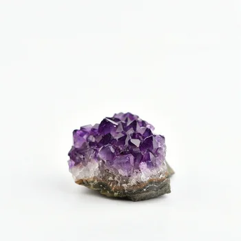 1 adet Doğal Kuvars Kristal Brezilyalı Ametist Küme Druzy Geode Numune Taşlar 2-2. 5 cm 0
