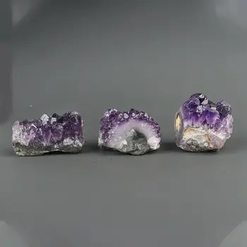 1 adet Doğal Kuvars Kristal Brezilyalı Ametist Küme Druzy Geode Numune Taşlar 2-2. 5 cm 4