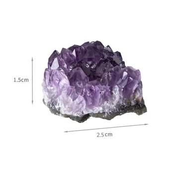 1 adet Doğal Kuvars Kristal Brezilyalı Ametist Küme Druzy Geode Numune Taşlar 2-2. 5 cm 5