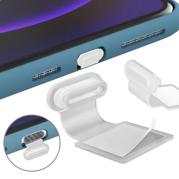 2 Adet anti-kayıp Telefon Toz Fişi Tip-C iPhone mikro USB şarj portu Yumuşak Silikon Kapak Toz Geçirmez Fişler Apple Android için