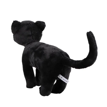 25cm Korku Oyunu Fran Yay Figürü Kedi peluş oyuncaklar Kawaii Siyah Kedi Doldurulmuş Hayvanlar Peluş Odası Dekor Sevimli Hediye Çocuklar için Peluş
