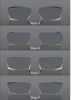 Chashma Elmas Kesilmiş Gözlük Erkekler Çerçevesiz Gözlük Çerçeve Tonu Lensler Kaliteli Optik Kristal Saf Titanyum Gözlük