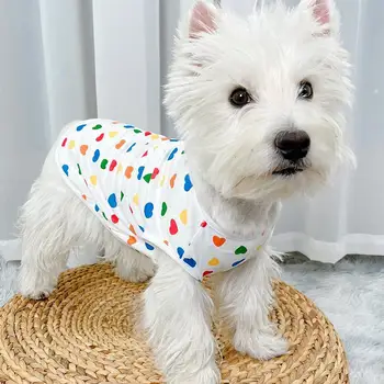 Küçük Köpek Yelek Kedi Gömlek Pijama Yaz Pet Kıyafet Giyim Köpek T-shirt Kostüm Chihuahua Pomeranian Kaniş Bichon Giysileri