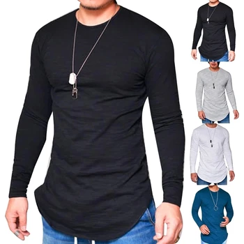 Camiseta de manga corta con cuello falso para hombre, ropa interior ajustada informal de Color sólido, a la moda 3