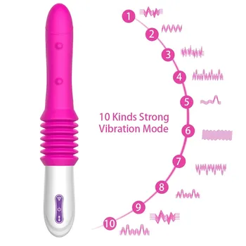 Seks Makinesi Teleskopik Yapay Penis Vibratör Otomatik Yukarı Aşağı Masaj G-Spot Sokmak Geri Çekilebilir Pussy Seks Oyuncakları Kadınlar için Vajina 18 1