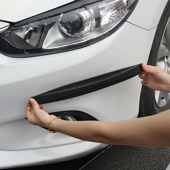 Sıcak satış 2 adet Araba Tampon Kiti Koruyucu Karbon Fiber Doku Kauçuk Otomatik Vücut Köşe Koruma Scratch Sticker