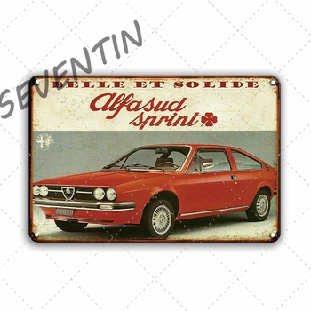 Retro Alfa Romeo sanat posterleri Metal Tabela Vintage Man Cave Ev Dekor Plak Shabby Chic Alfa Romeo 159 Duvar Sticker Metal İşareti 2