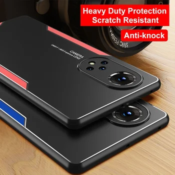 Alüminyum Metal telefon kılıfı İçin Huawei P40 P50 Nova 7 SE 8 9 Pro 7i 8i Silikon koruma kapağı Kılıfı İçin Onur 50 Sihirli 3 Pro