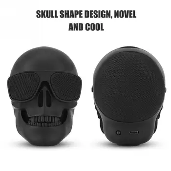 Kafatası Kafa Hoparlör Taşınabilir Mini kablosuz Bluetooth uyumlu 4.0 Stereo Hoparlör HD Ses Gelişmiş Bas Sunglass Kafatası Hoparlör