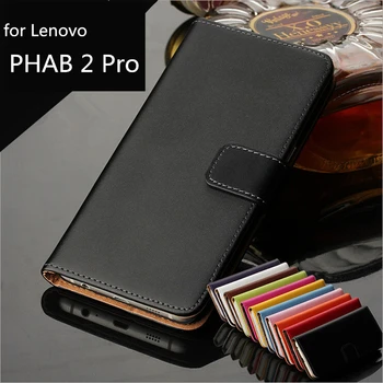 Premium Pu açılır deri kılıf Cüzdan kılıf İçin Lenovo Phab 2 Pro 6.4 inç kart tutucu kılıf telefon kabuk GG 0