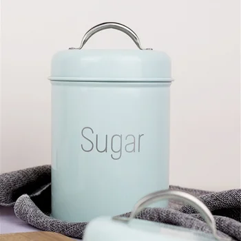 Metal saklama kutusu Çay Kahve şeker kavanozu Mutfak Mühürlü Demir Kutuları Basit Kuru Gıda Sızdırmazlık Konteyner Organizatör Şişe