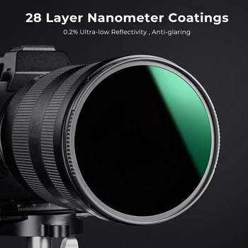 K & F Konsept Kamera ND1000 ND Filtre Sabit Nötr Yoğunluk Lens Filtre Optik Cam DSLR Aksesuarları için 86mm 95mm 105mm 112mm