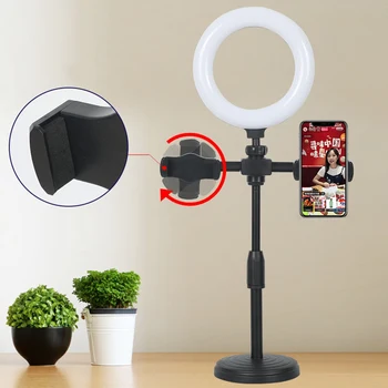 16cm LED Selfie halka ışık çift telefon tutucu fotoğraf Stüdyosu için Canlı Video Akışı Makyaj
