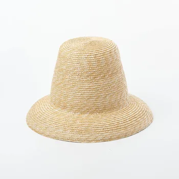 USPOP Yeni Moda Vintage Yüksek Taç Saman Fedoras Doğal Buğday Yaz Saman güneş şapkaları