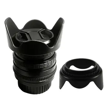 Evrensel Lens Hood 55mm Vidalı Lale Petal Çiçek Filtre Konu Kamera Lente Korumak için Sony / Canon / Nikon 0