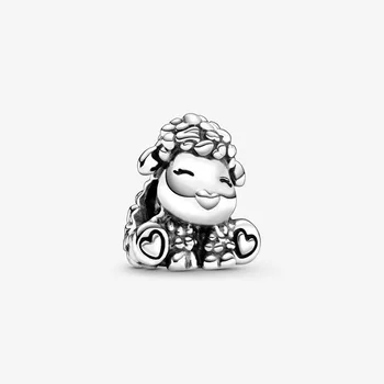 925 Ayar Gümüş Boncuk Gümüş Sevimli Küçük Koyun Fit Orijinal Pandora Takılar Mybeboa Bilezik Kadınlar DIY Takı Hediye 2