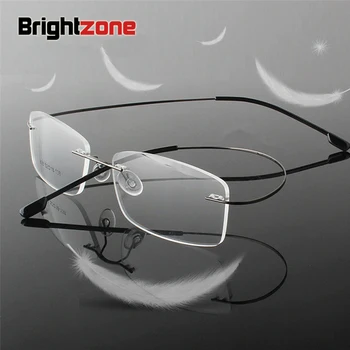 Çerçevesiz Titanyum Ultra hafif okuma gözlükleri +1 +1.5 +2 +2.5 +3 +3.5 +4Rimless ochki dlya chteniya sin montura gafas de lectura