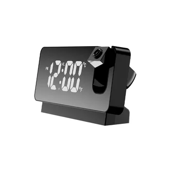 Renkli LED dijital alarmlı saat Saat Masa Saati Elektronik Masaüstü Saatler USB Uyandırma Saati 180° Zaman Projeksiyon Masa Saati 1