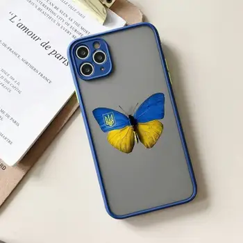 Ukrayna Bayrağı Rozeti Desen Telefon Kılıfı İçin iPhone 13 12 11 Pro Max Mini XS Max 7 8 Artı 13Pro SE X XR Durumda Silikon Kapak Fundas 2