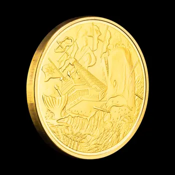 Korsan altın madalyonlar Kafatası Altın Kaplama Hatıra Sikke Balina Avcısı Koleksiyon Hediye Yüksek Kaliteli Koleksiyon Sanat hatıra parası