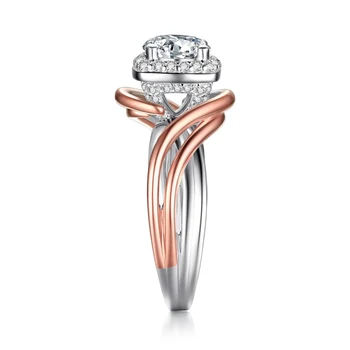 JewelryPalace Moissanite D Renk 1ct S925 Ayar Gümüş Düğün Nişan Yüzüğü Kadın Infinity Lüks Yüzük