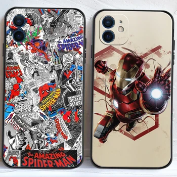 Marvel Avengers LOGO Telefon Kılıfları iPhone 11 12 Pro MAX 6S 7 8 Artı XS MAX 12 13 Mini X XR SE 2020 Carcasa Arka Kapak